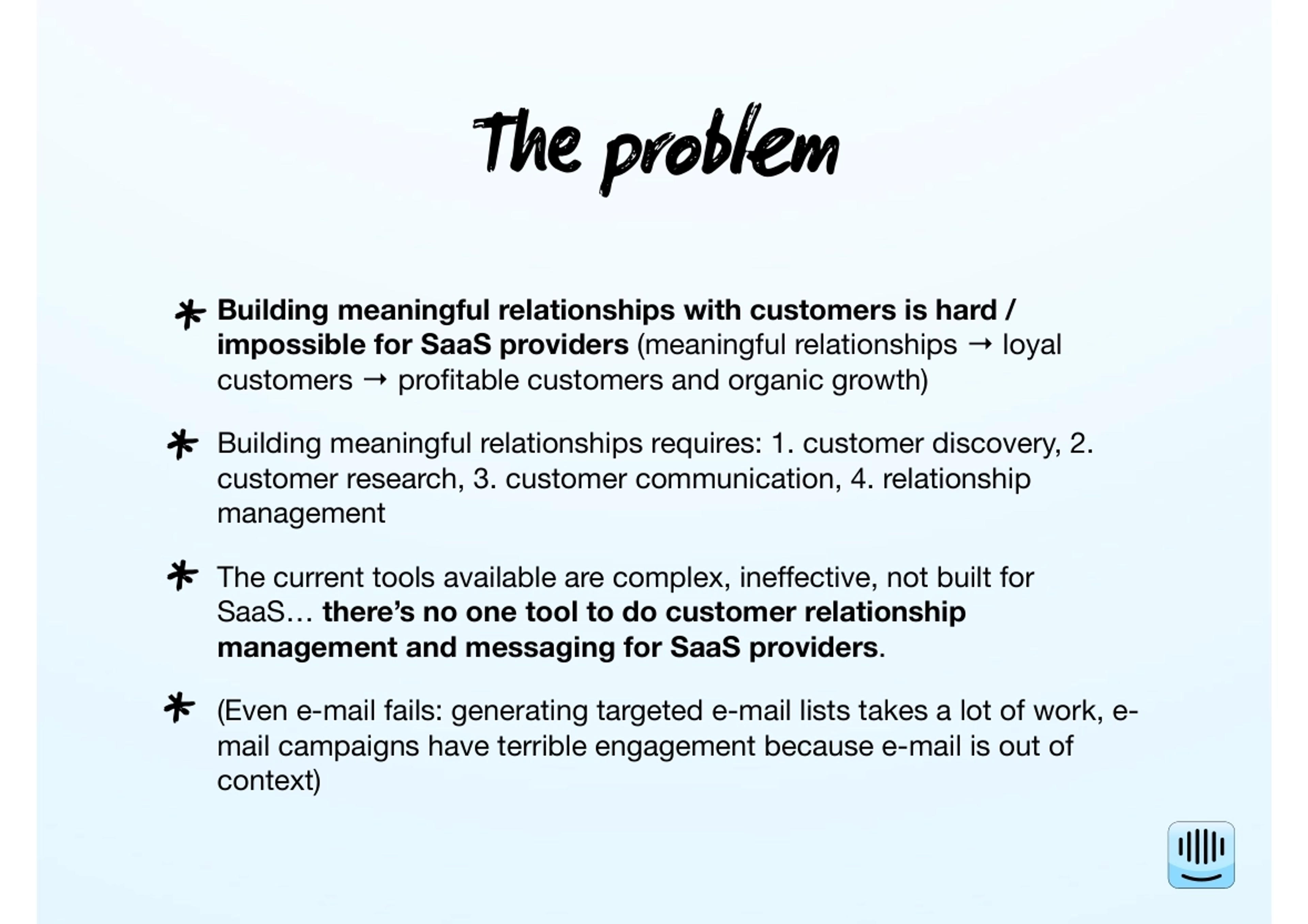 Intercom Deck - Page #3 - Problem Slide