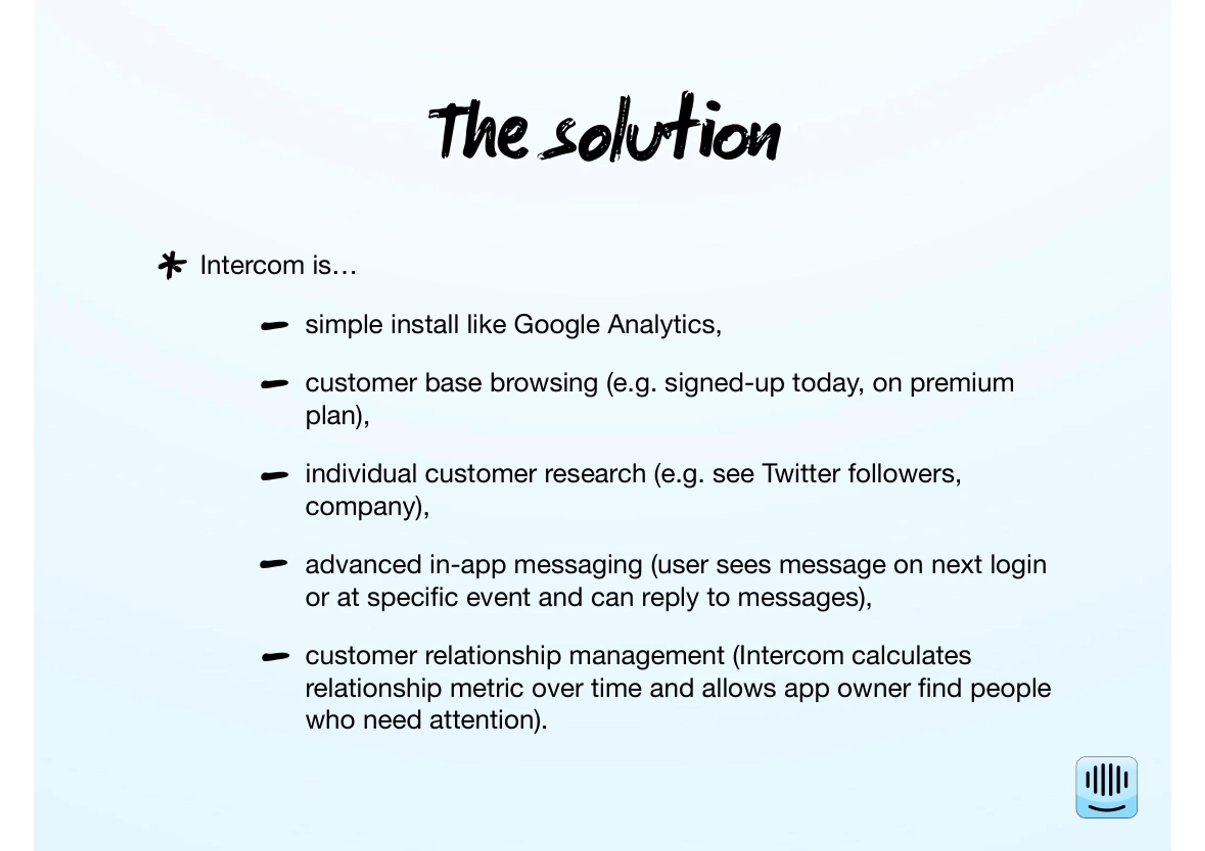 Intercom Deck - Page #4 - Solution Slide