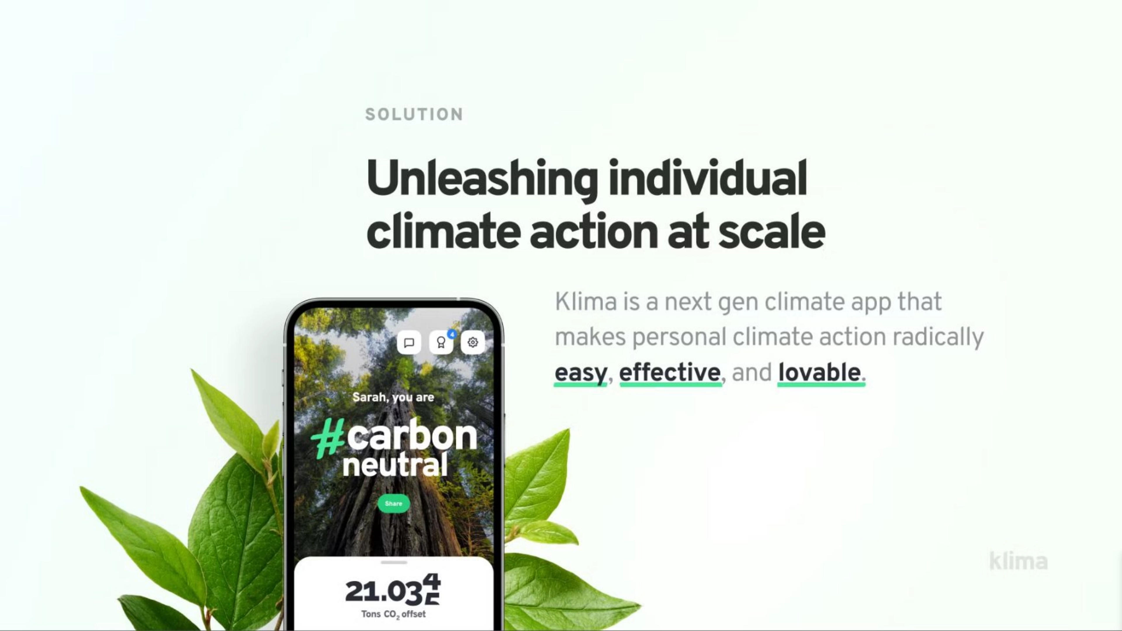 Klima Deck - Page #4 - Solution Slide