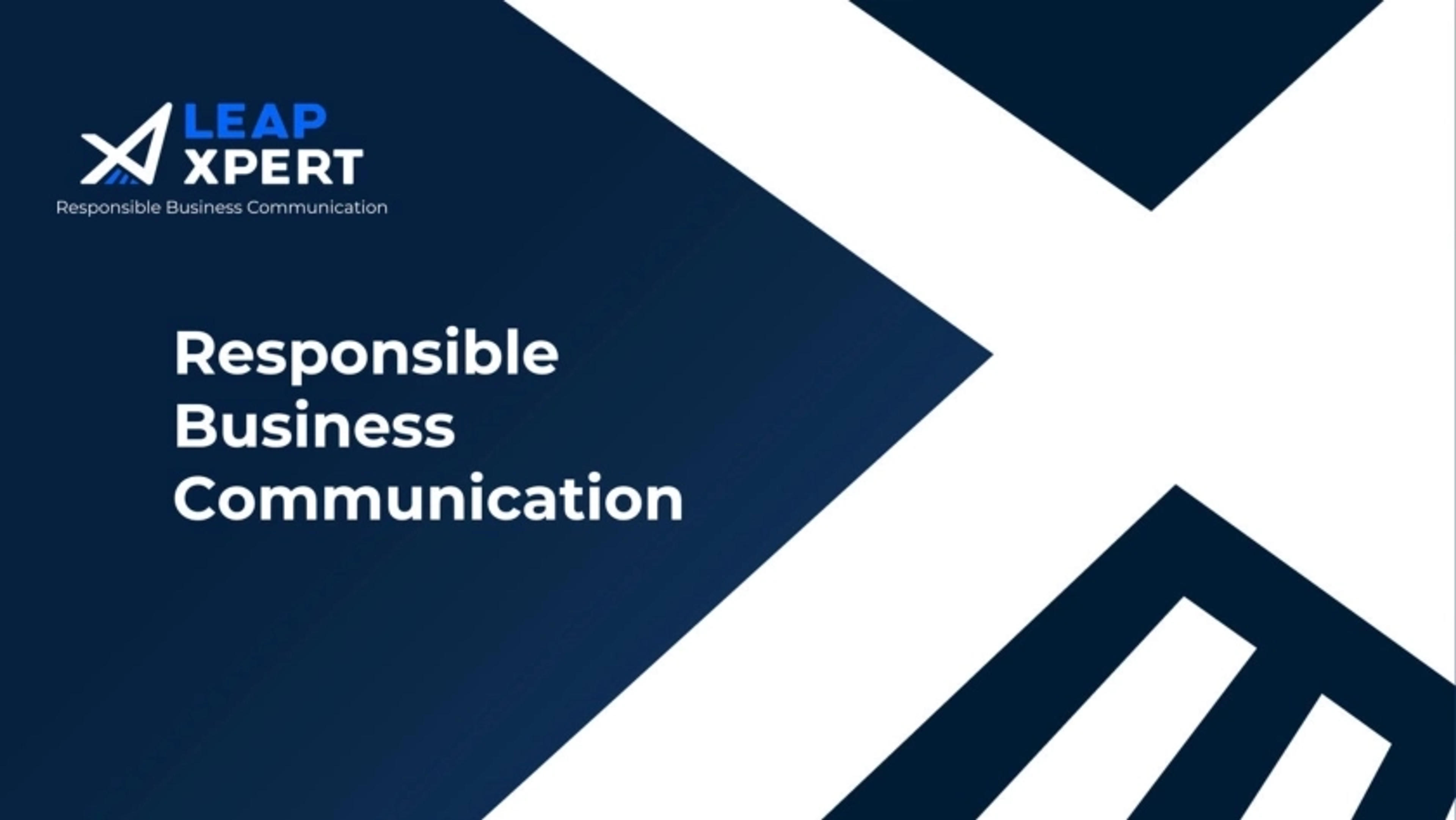 LeapXpert Deck - Page #1 - Title Slide