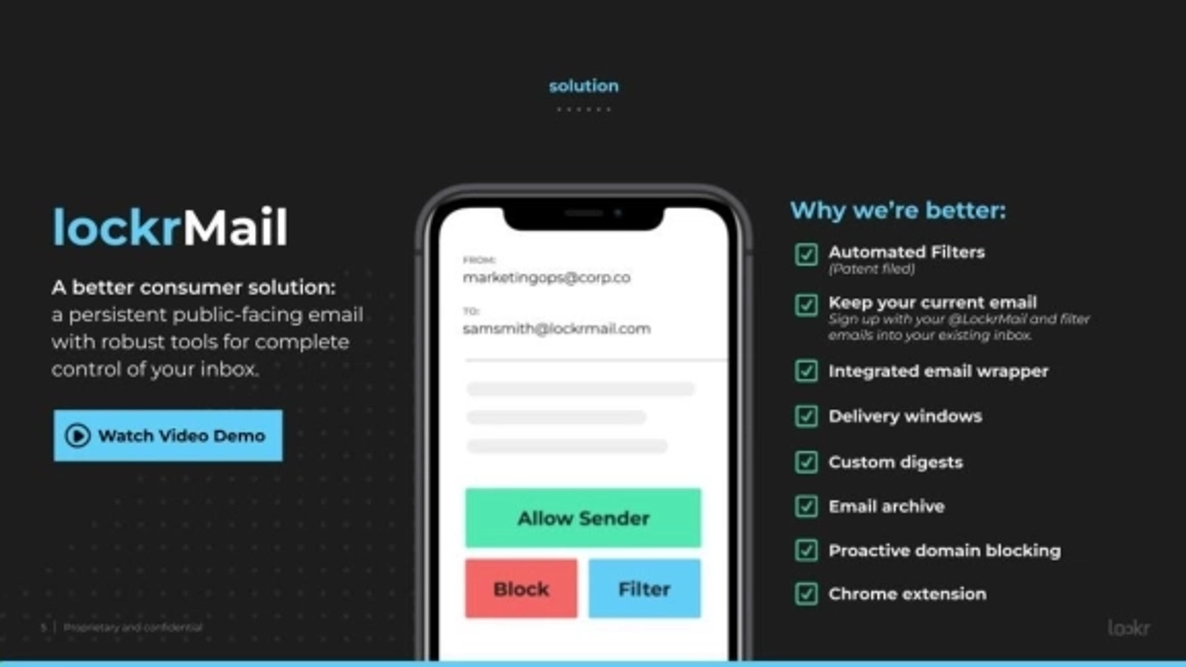 Lockr Deck - Page #5 - Solution Slide