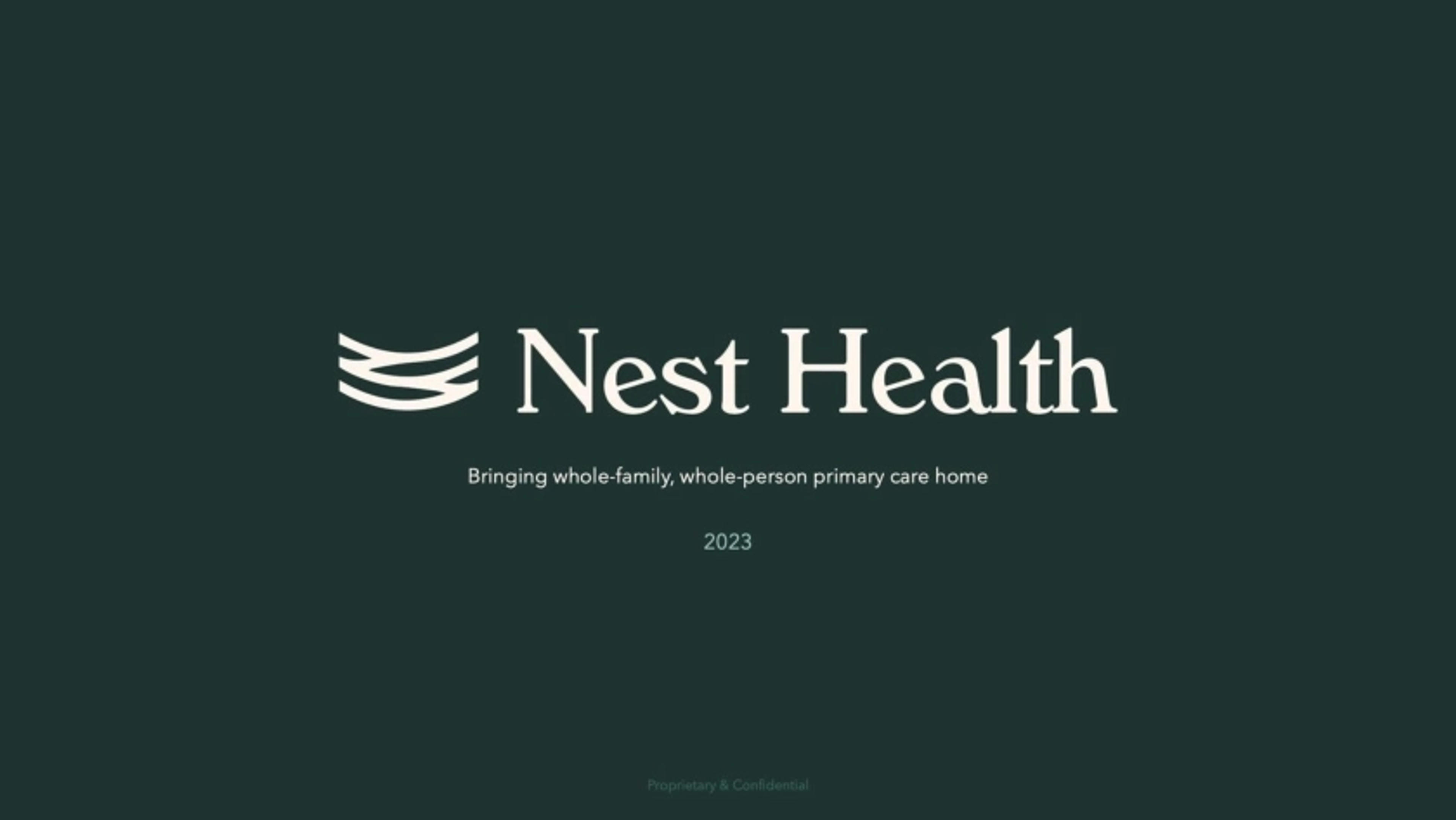 NestHealth Deck - Page #1 - Title Slide