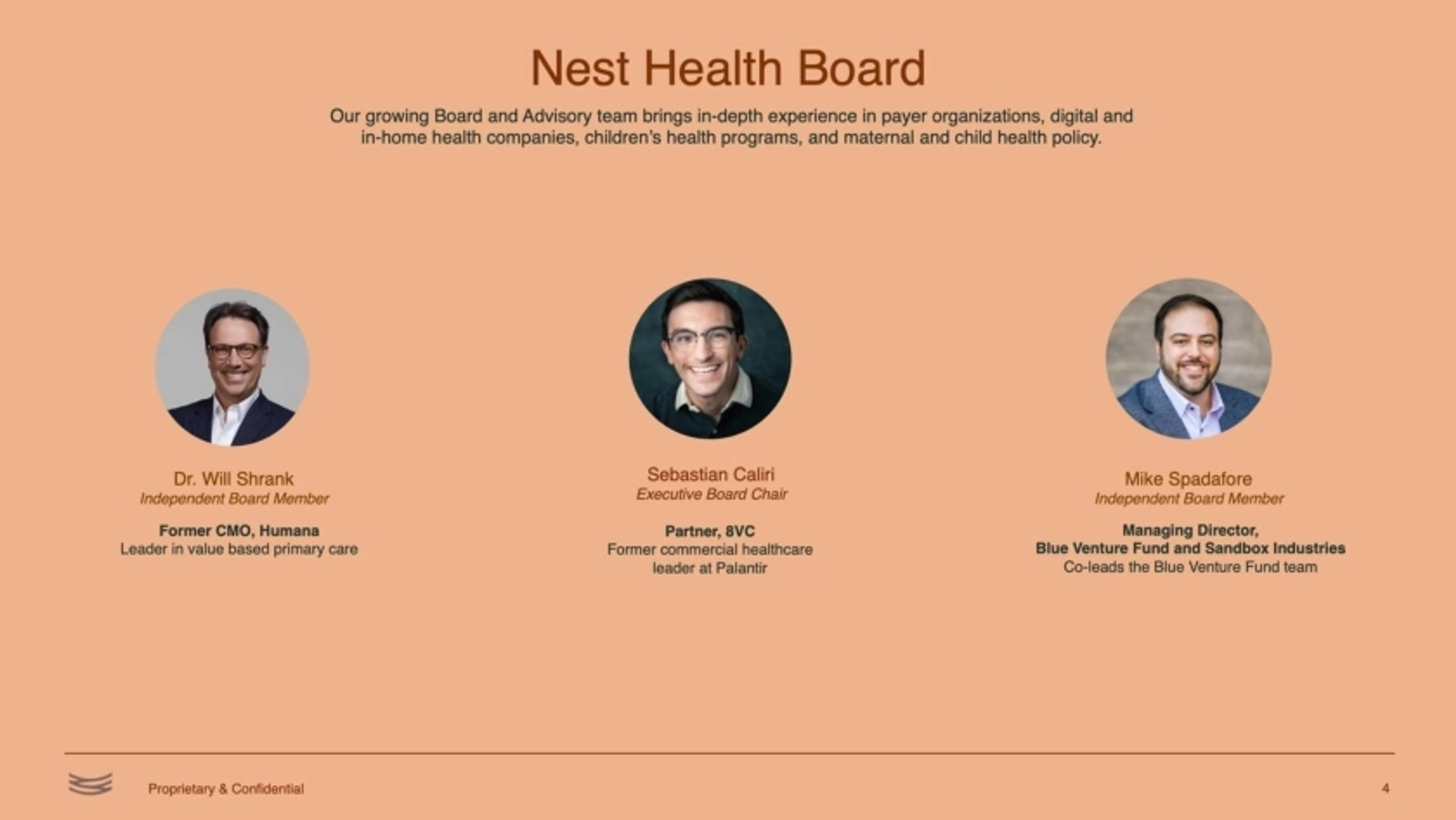 NestHealth Deck - Page #4 - Team Slide