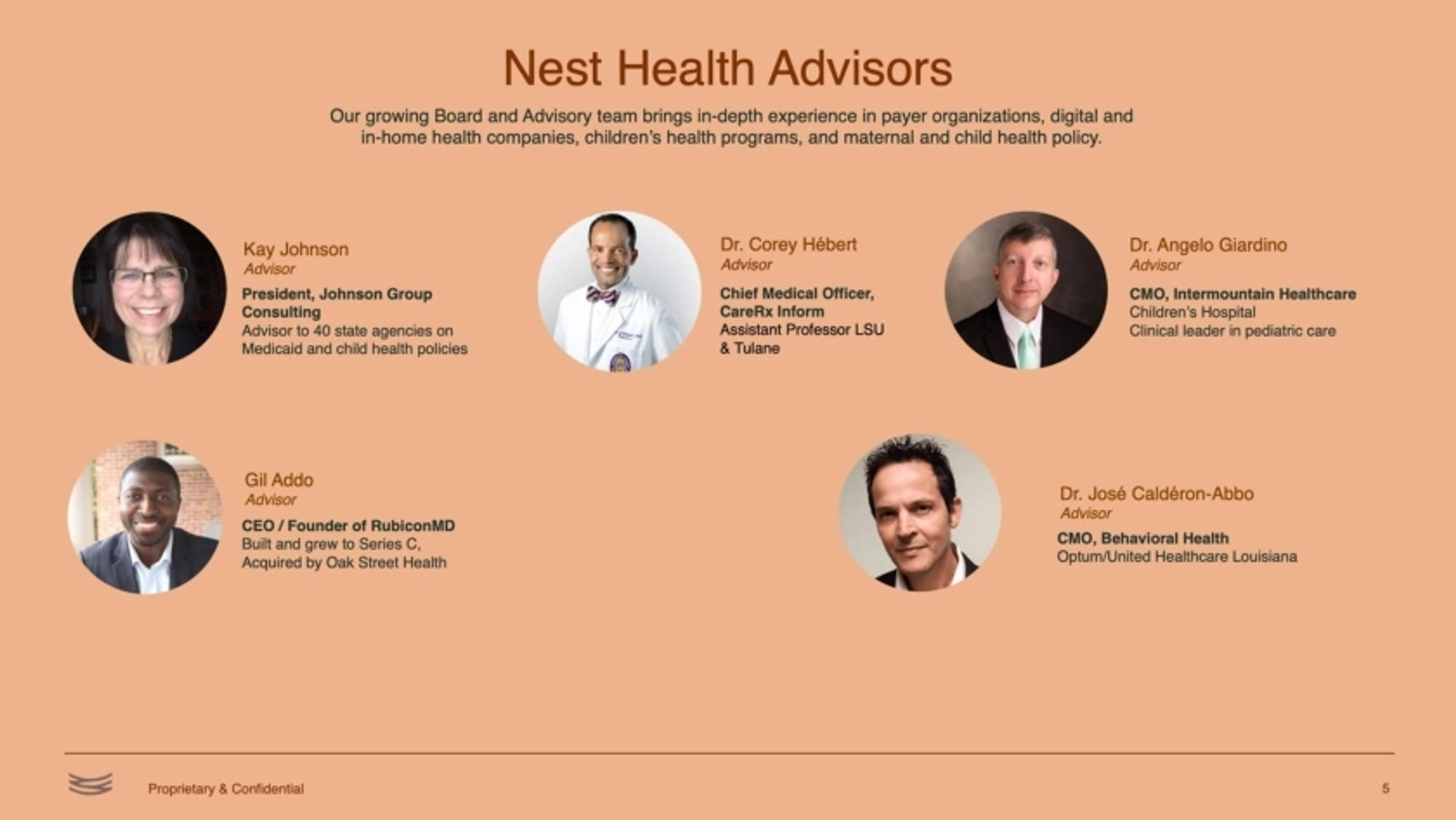 NestHealth Deck - Page #5 - Team Slide