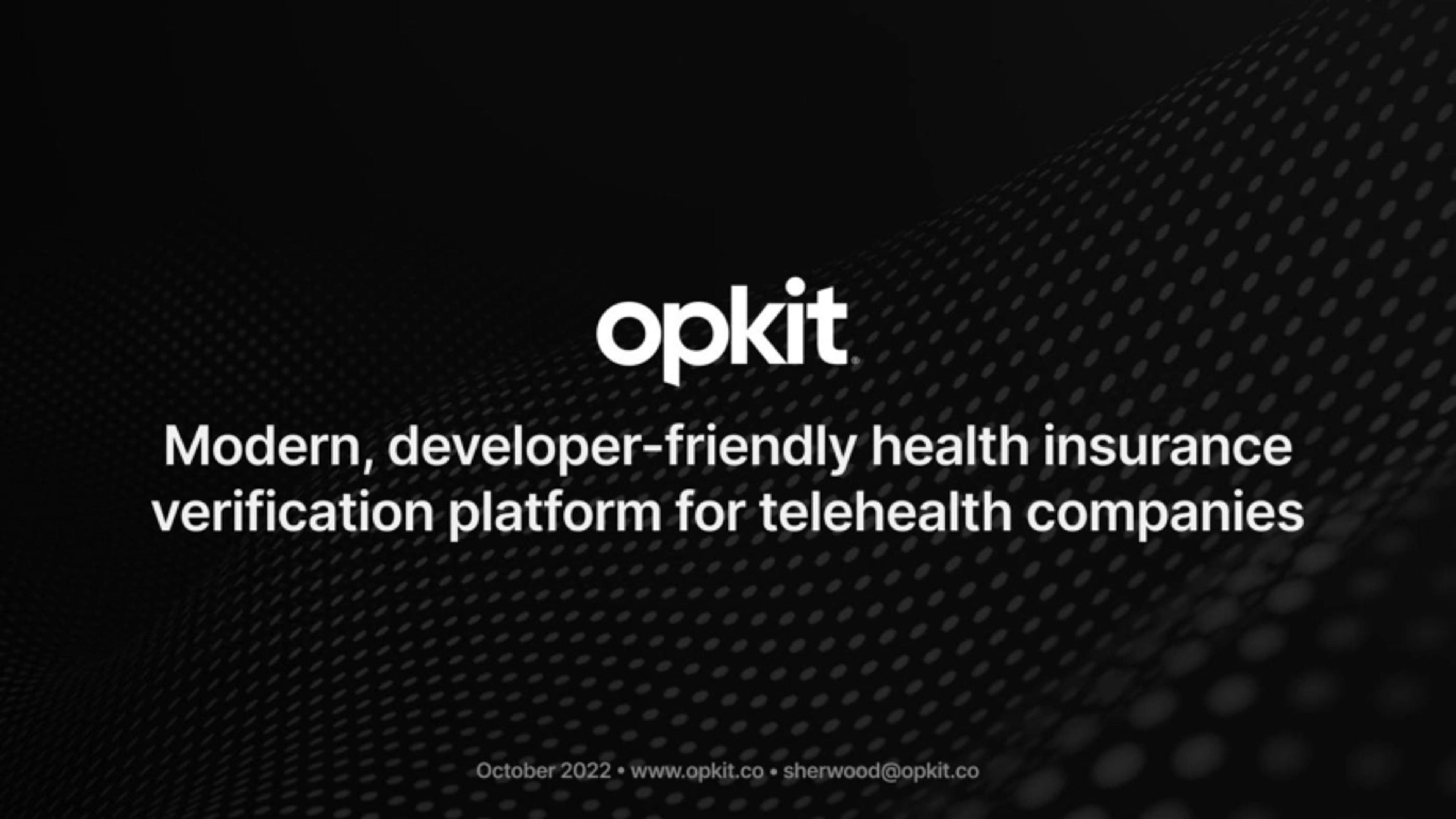Opkit Deck - Page #1 - Title Slide