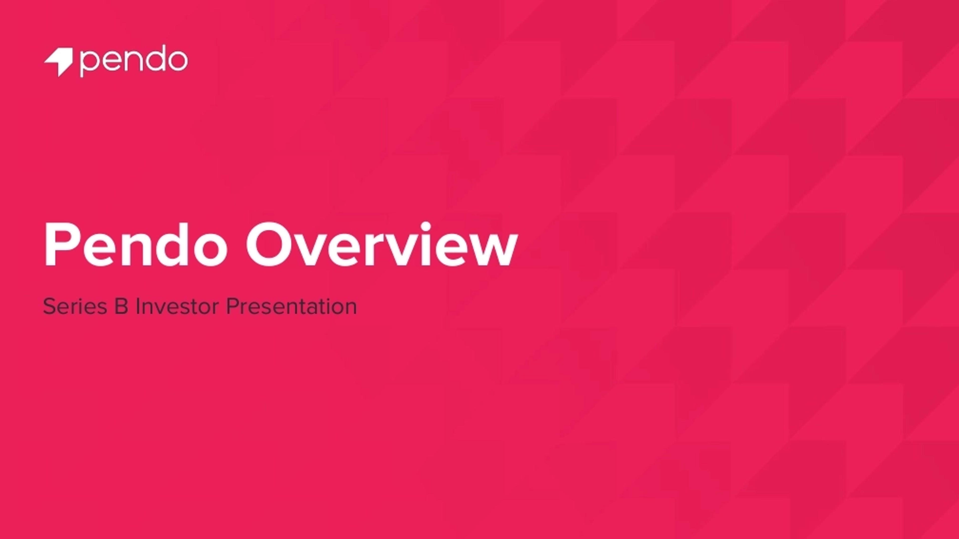 Pendo Deck - Page #1 - Title Slide
