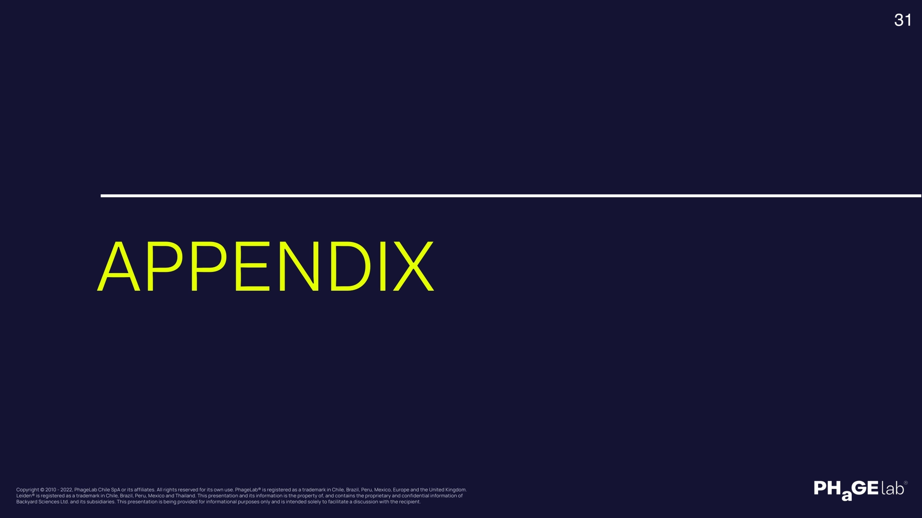 PhageLab Deck - Page #25 - Appendix Slide