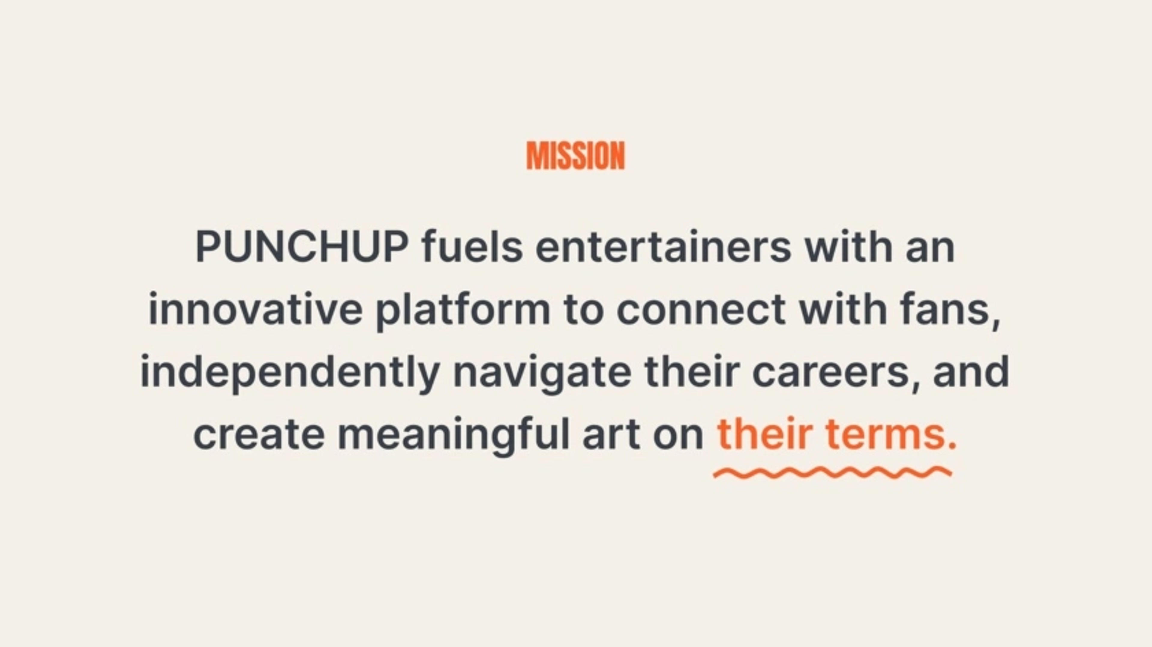 Punchup Deck - Page #3 - Mission-Vision Slide