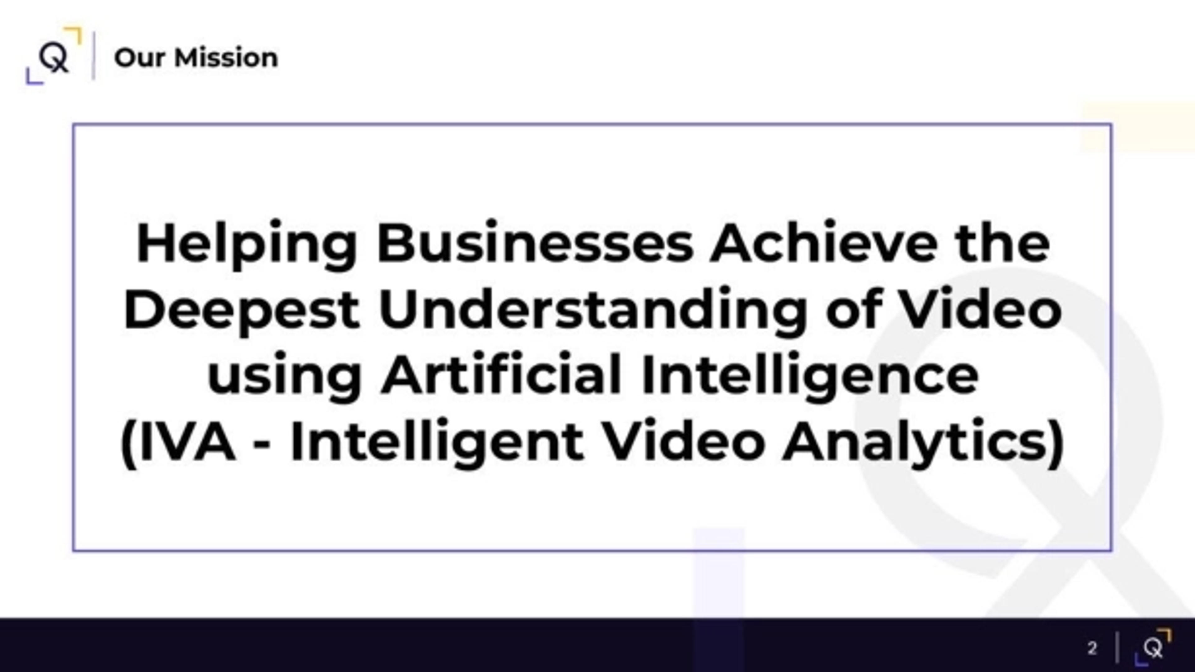 Qortex Deck - Page #2 - Mission-Vision Slide