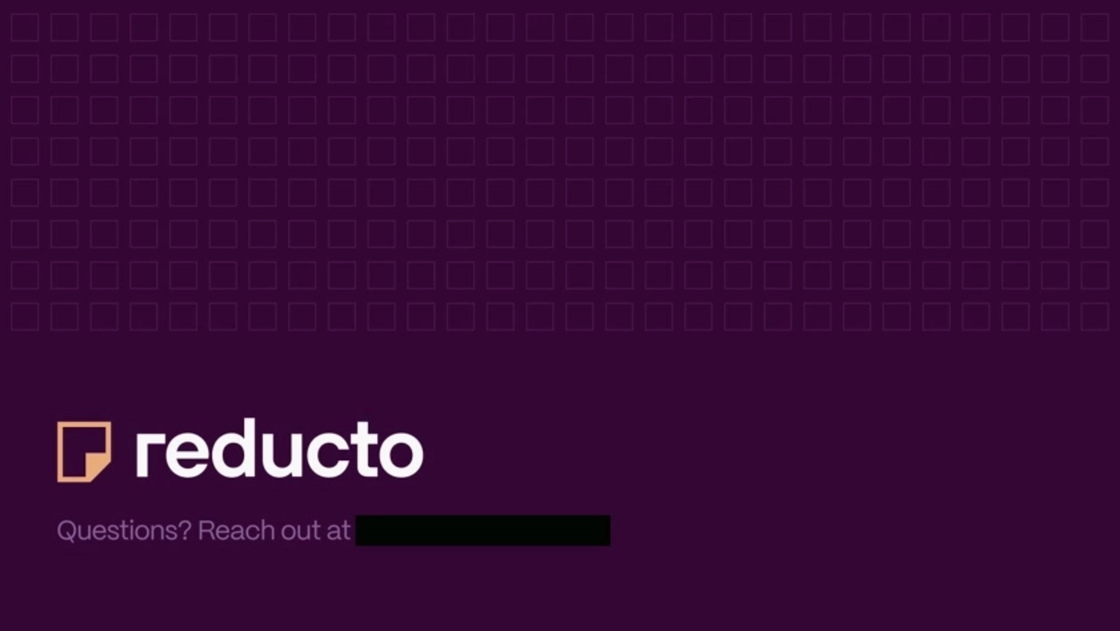 Reducto Deck - Page #13 - The Ask Slide