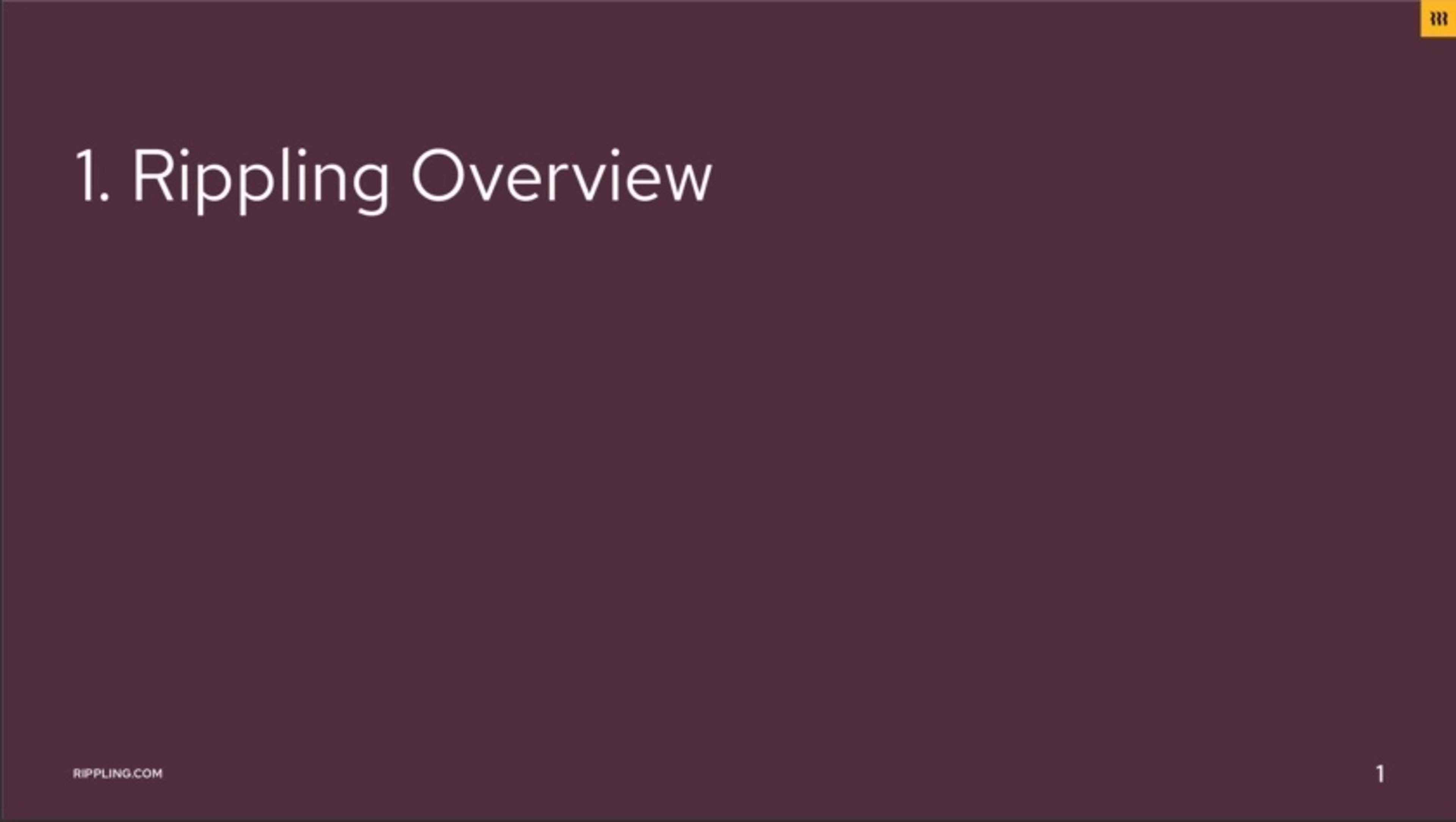 Rippling Deck - Page #1 - Title Slide
