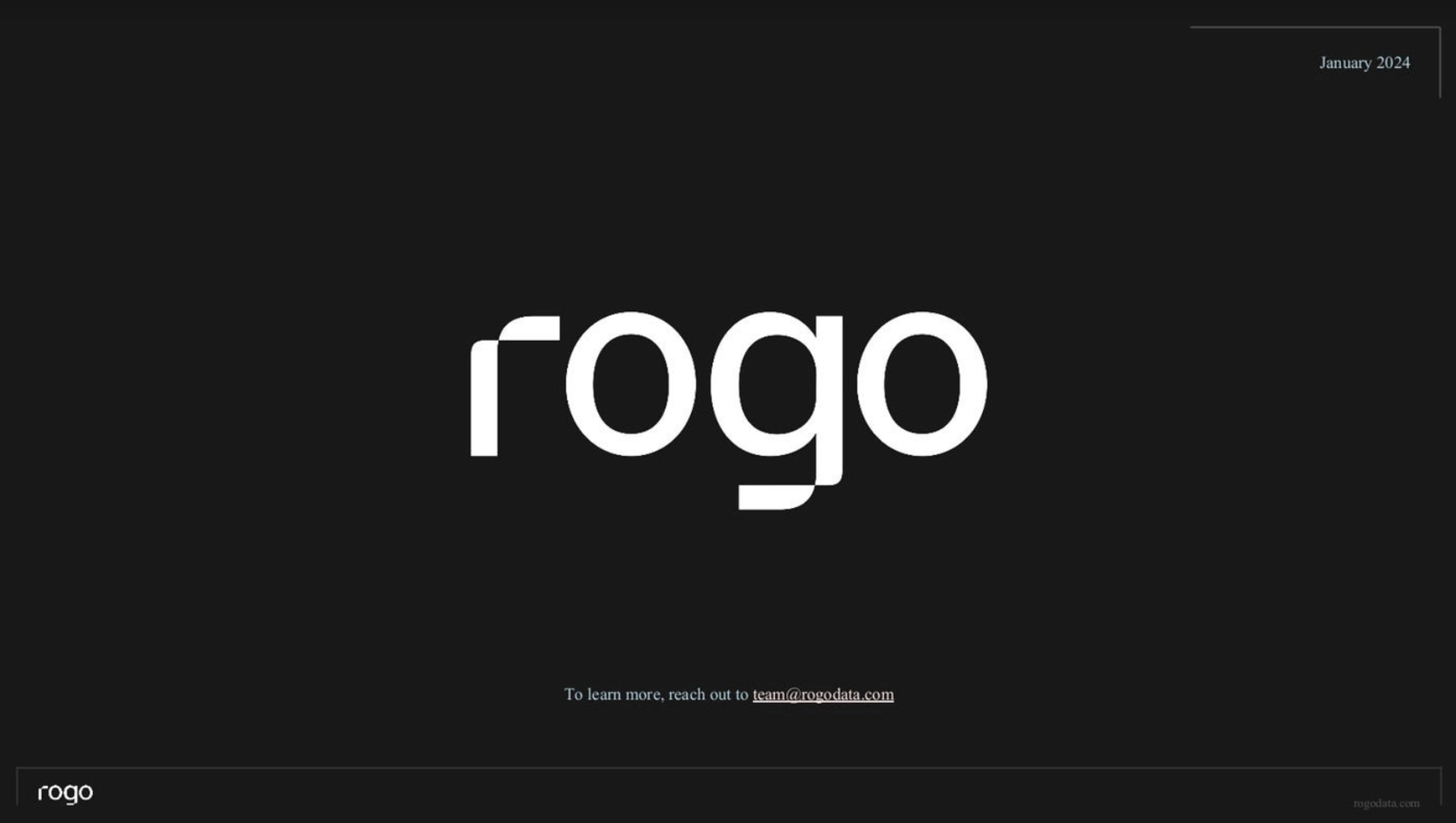 Rogo Deck - Page #1 - Title Slide