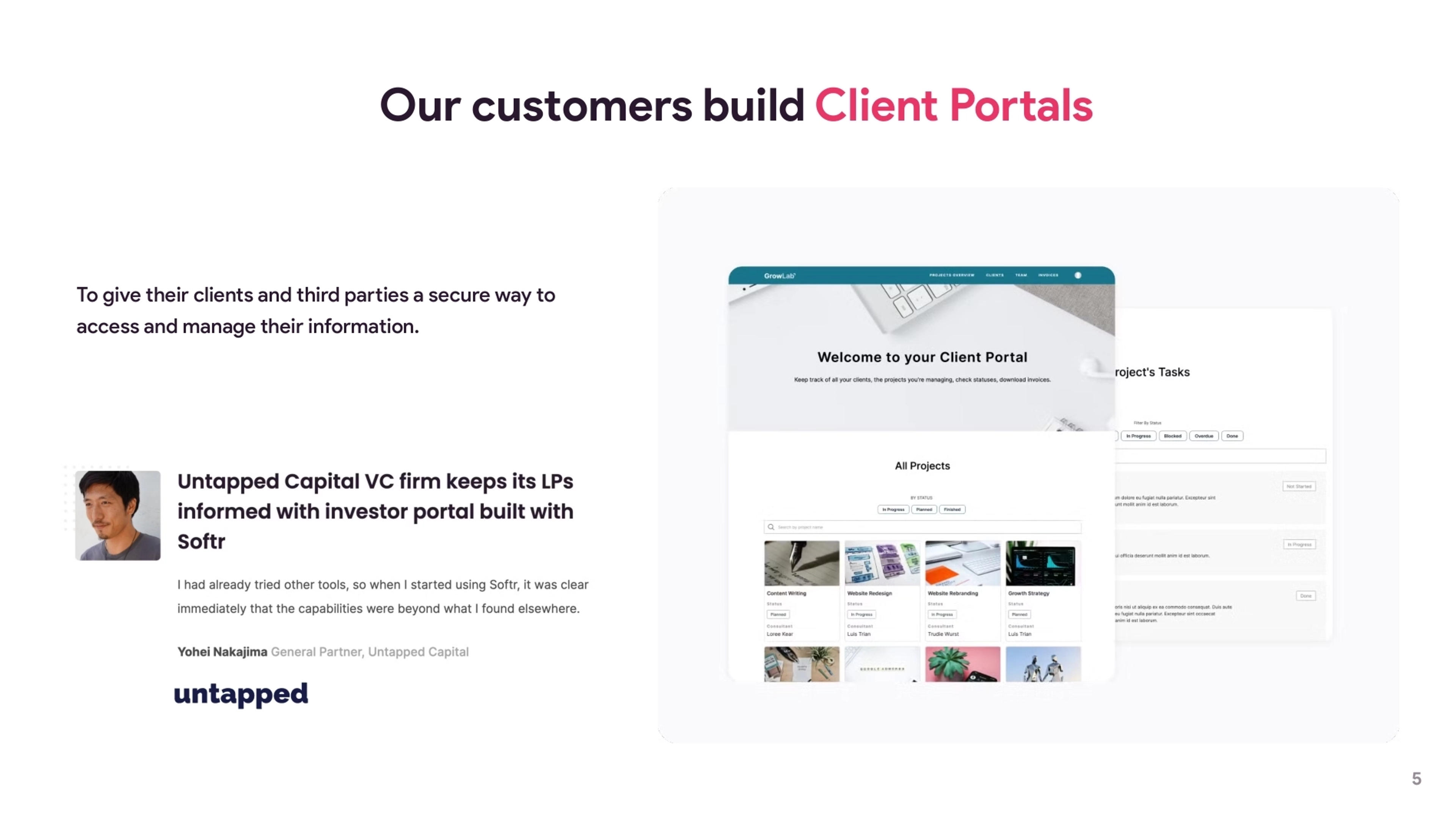 Softr Deck - Page #5 - Product Slide