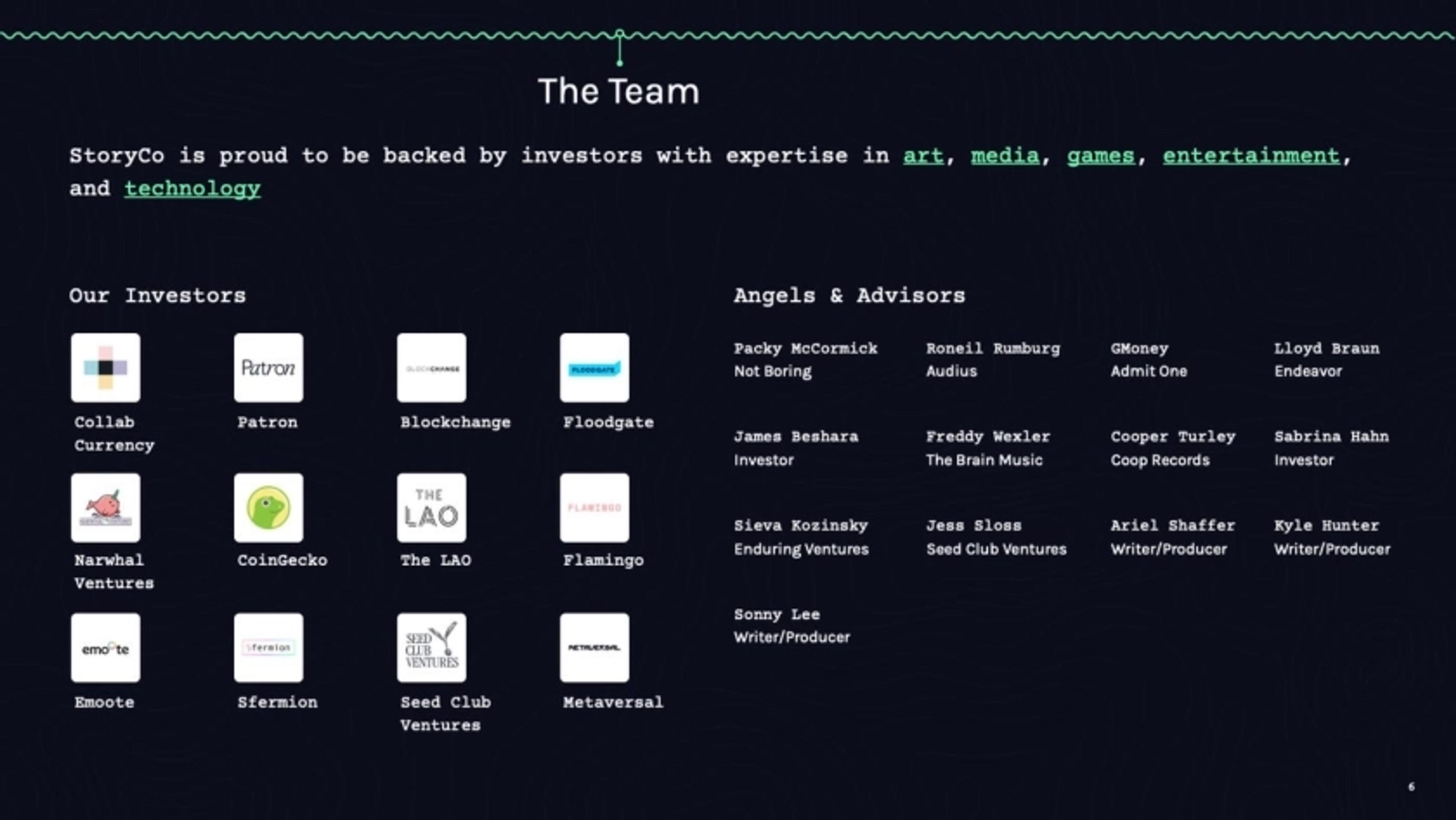 Storyco Deck - Page #6 - Team Slide