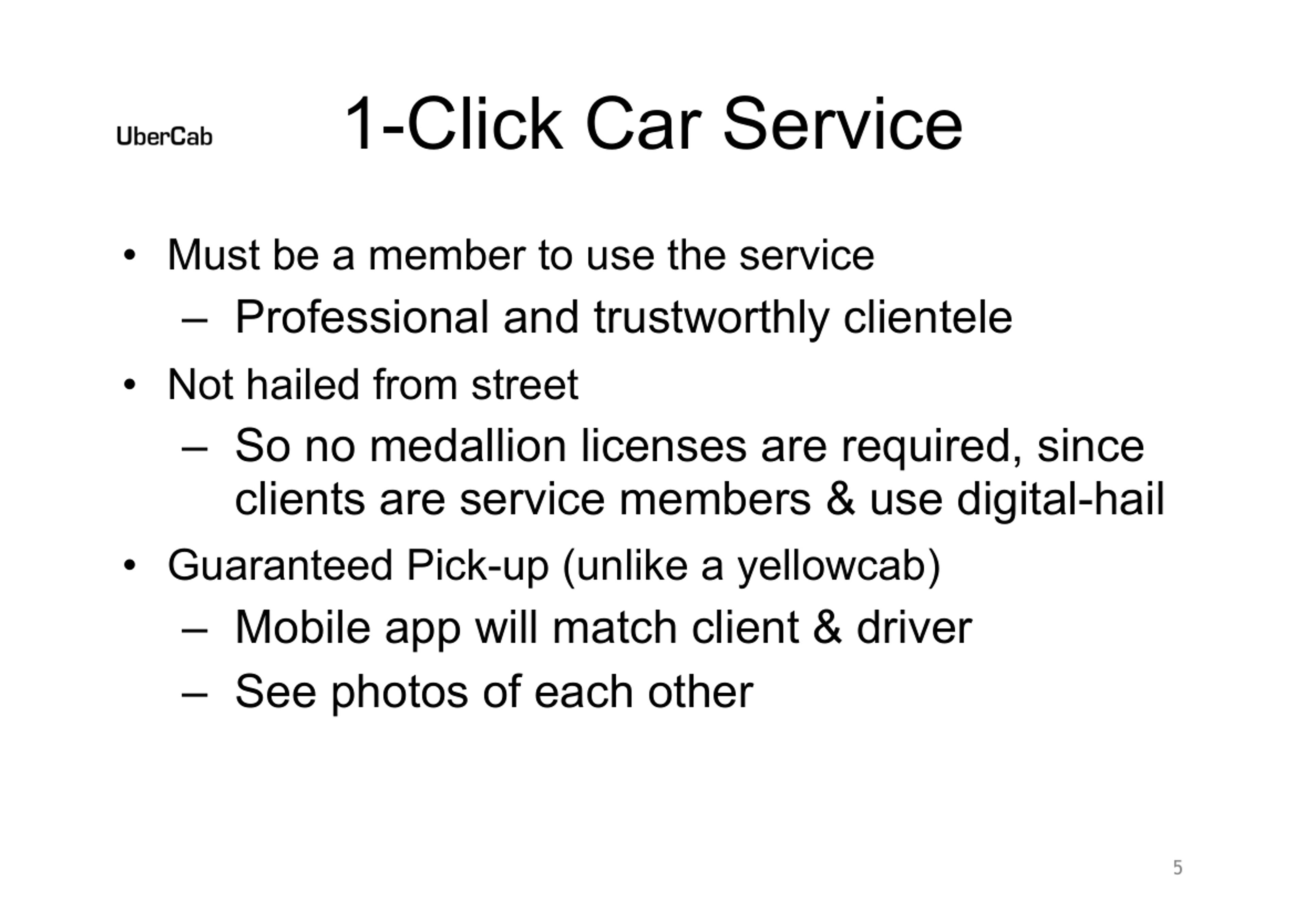 Uber Deck - Page #5 - Solution Slide