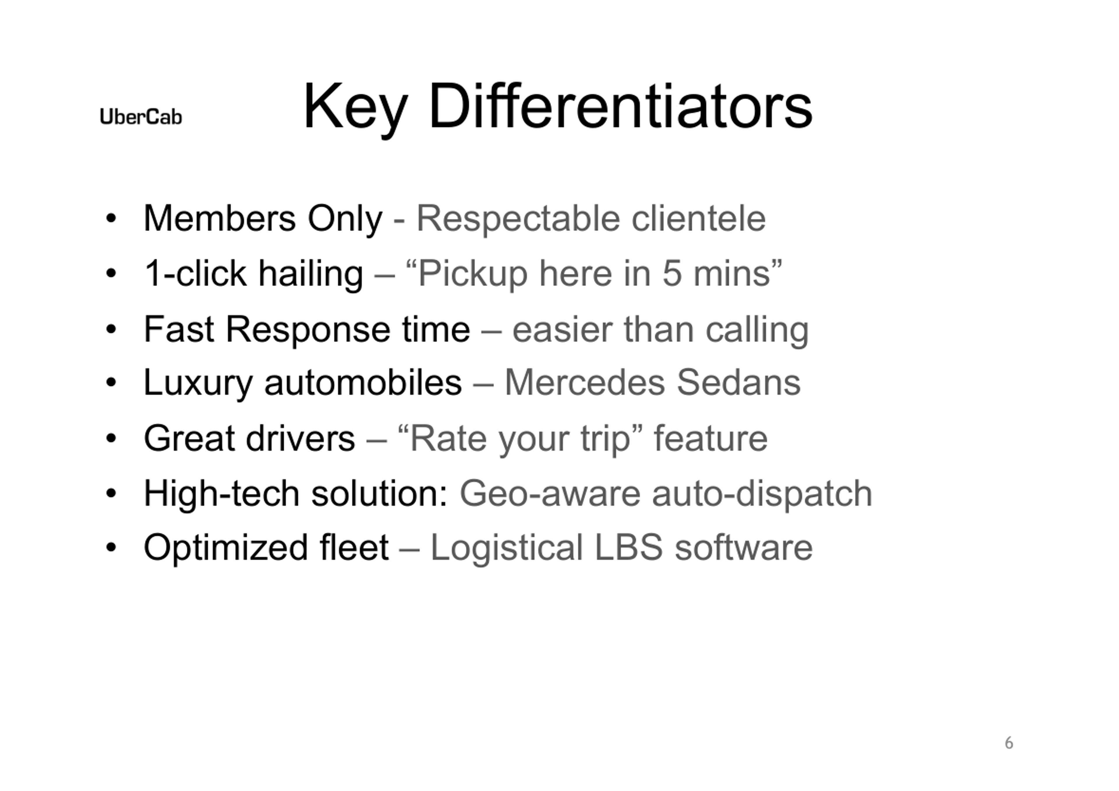 Uber Deck - Page #6 - Solution Slide