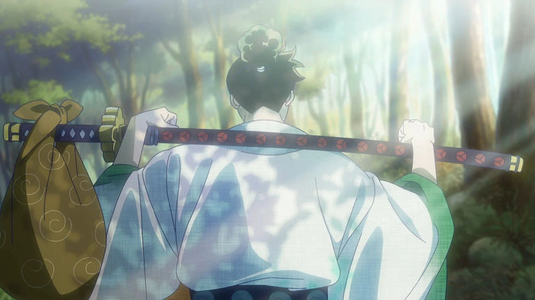 Ryuma carrying the Black Blade Shusui (Image via E&H Production)