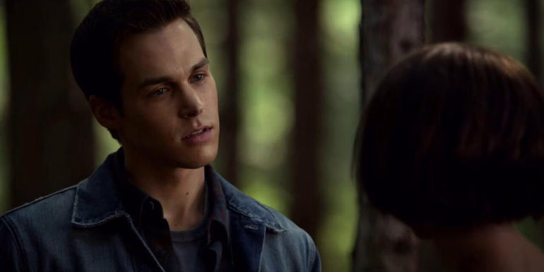 Kai looking at Bonnie in The Vampire Diaries.