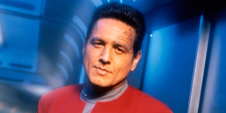 Chakotay looks on from Star Trek: Voyager.