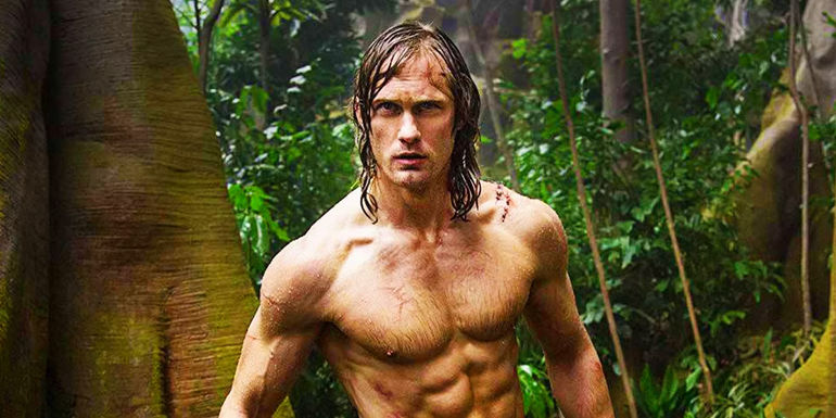 Alexander Skarsgård as Tarzan in the forest