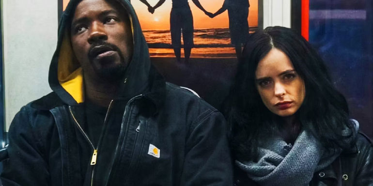 Luke Cage and Jessica Jones on the train in the MCU
