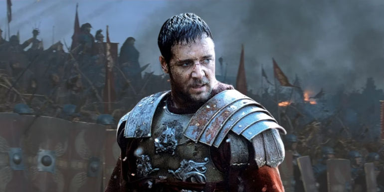 Russell Crowe as Maximus in Gladiator