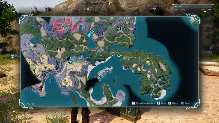 Small Settlement on the Palworld map
