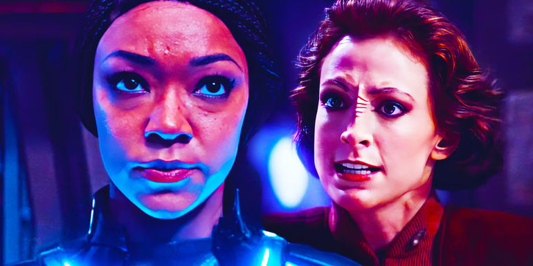 Michael Burnham (Sonequa Martin-Green) from Star Trek: Discovery and Kira Nerys (Nana Visitor) from Star Trek: DS9.