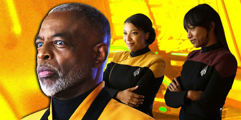 Commodore Geordi La Forge and his daughters Sidney and Alandra