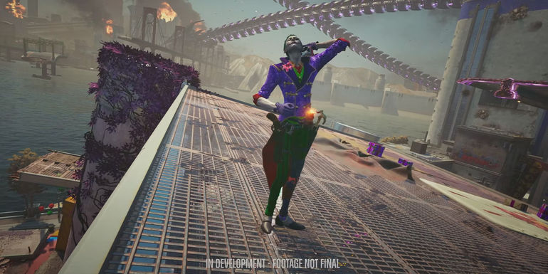 Suicide Squad Kill the Justice League Joker flamboyant pose