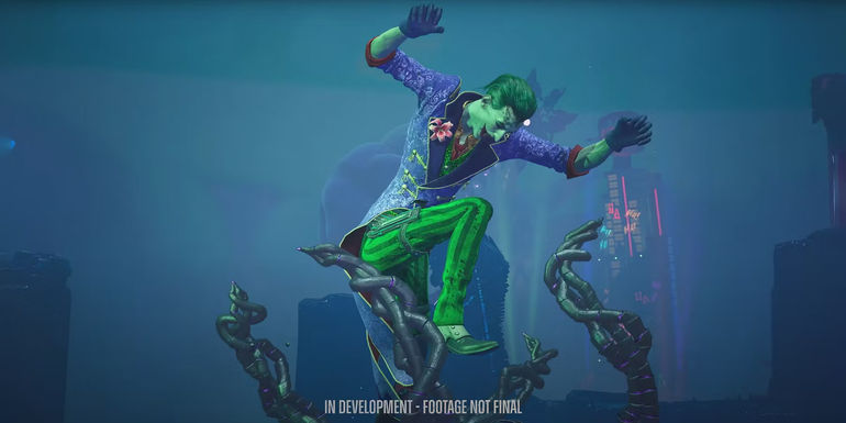 Suicide Squad Kill the Justice League Joker stomping alien