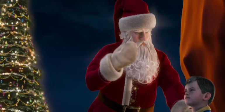 Santa and Hero Boy in the Polar Express