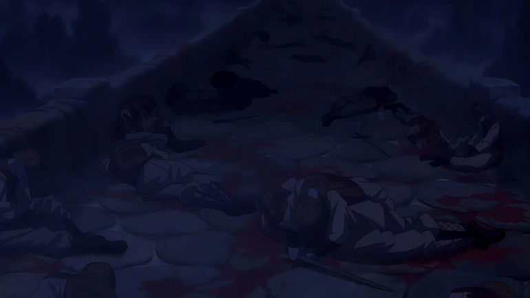 The guards that Cyrano killed to steal the Dragon Horn (Image via E&H Production)