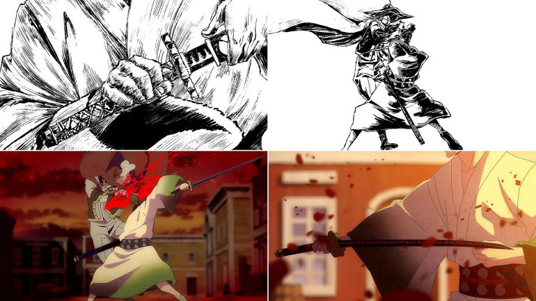 Cyrano's final fight against Ryuma in Monsters (Image via E&H Production)