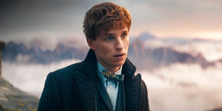 Eddie Redmayne as Newt looking upset in Fantastic Beasts Secrets of Dumbledore