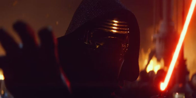 Adam Driver as Kylo Ren in Star Wars: Episode VII - The Force Awakens.