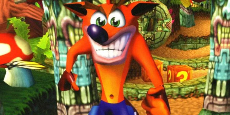 Crash Bandicoot in promo art for Crash Bandicoot.
