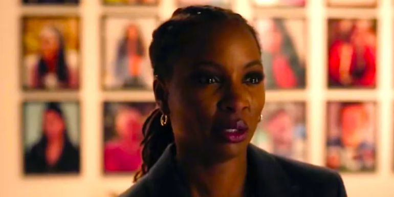 Shanola Hampton as Gabi looking shocked in Found season 1 episode 13.