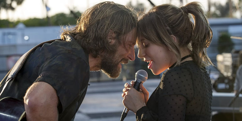 Jackson (Bradley Cooper) and Ally (Lady Gaga) Singing Together in A Star is Born
