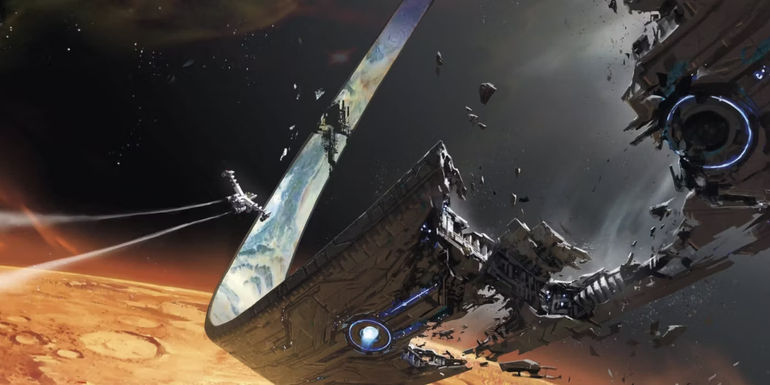 Halo game artwork of The Halo Rings.