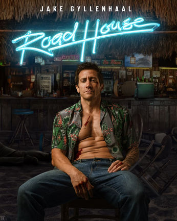 Jake Gyllenhaal sitting down in a bar in the Road House poster
