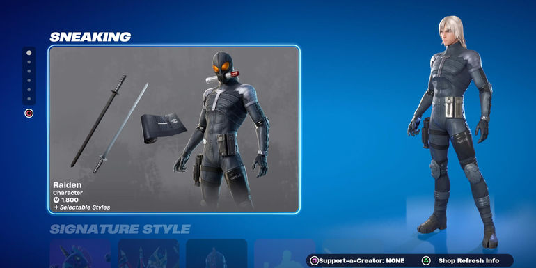 raiden price in the fortnite item shop