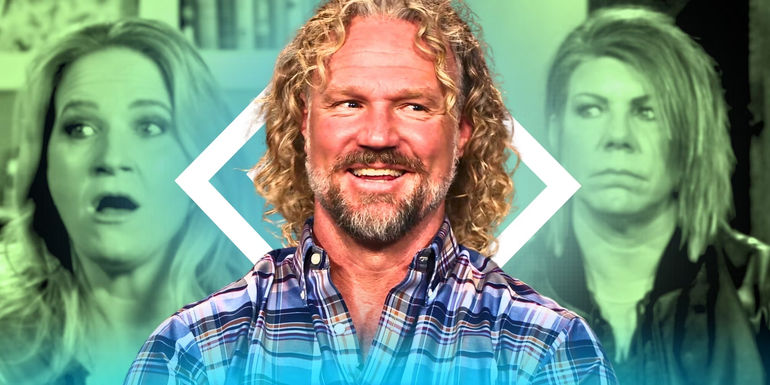 Sister Wives' Kody Brown with Christine and Meri in the background