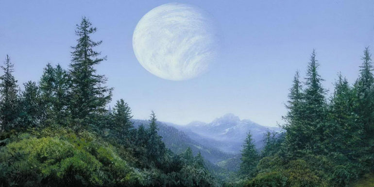 The Forest Moon of Endor in Star Wars.