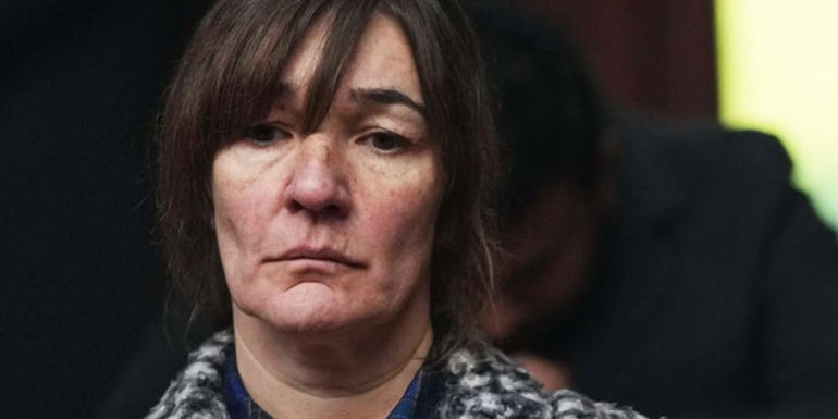 Hilda Fay as Amy Kane looking sad in the woman in the wall