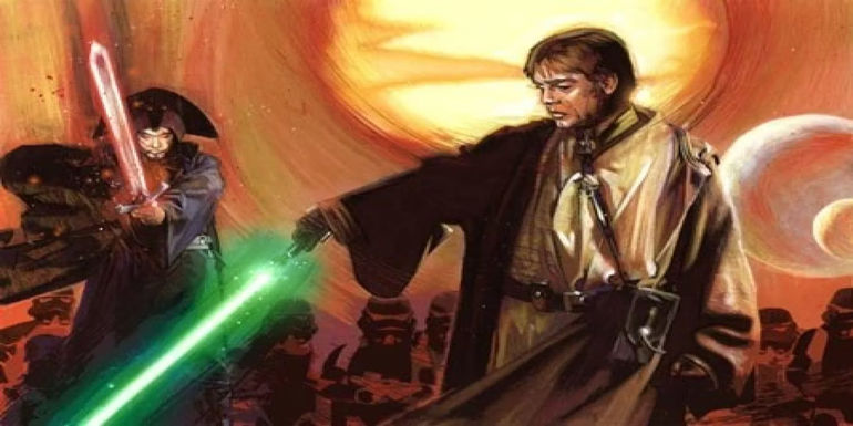 Luke Skywalker at the Battle of Mindor in Star Wars Legends.