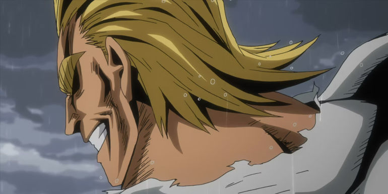 My Hero Academia: All Might in the rain he caused to happen.