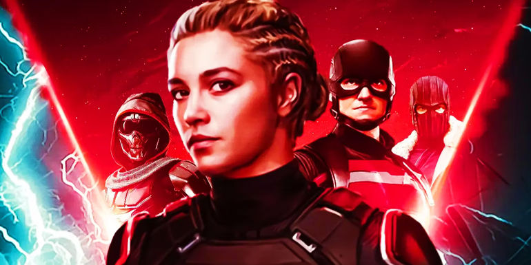 Yelena Belova, Taskmaster, US Agent and Baron Zemo in Thunderbolts MCU fan art