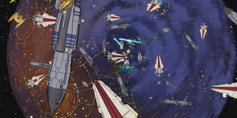 2D Clone Wars Setting Up Revenge of the Sith Image