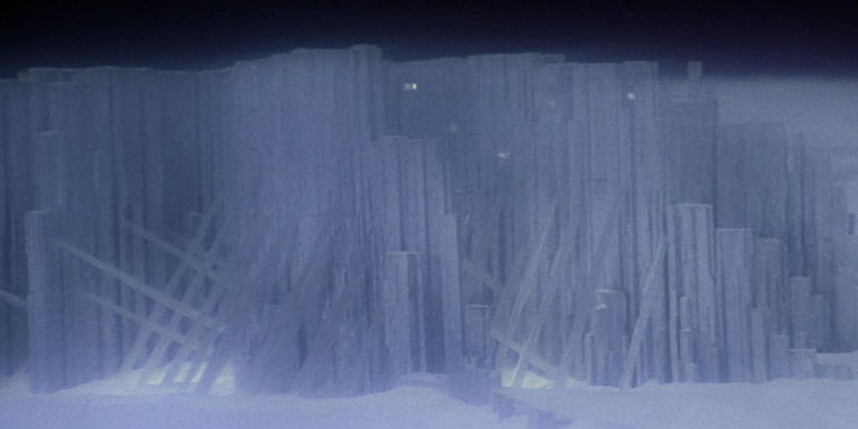A shot of the surface of Krypton in Superman The Movie (1978)